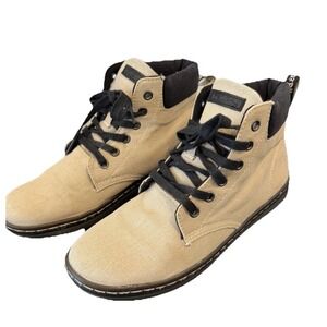 Dr. Martens Shoes Womens Size 8 Maelly Tan Canvas Lace Up High Top Sneaker